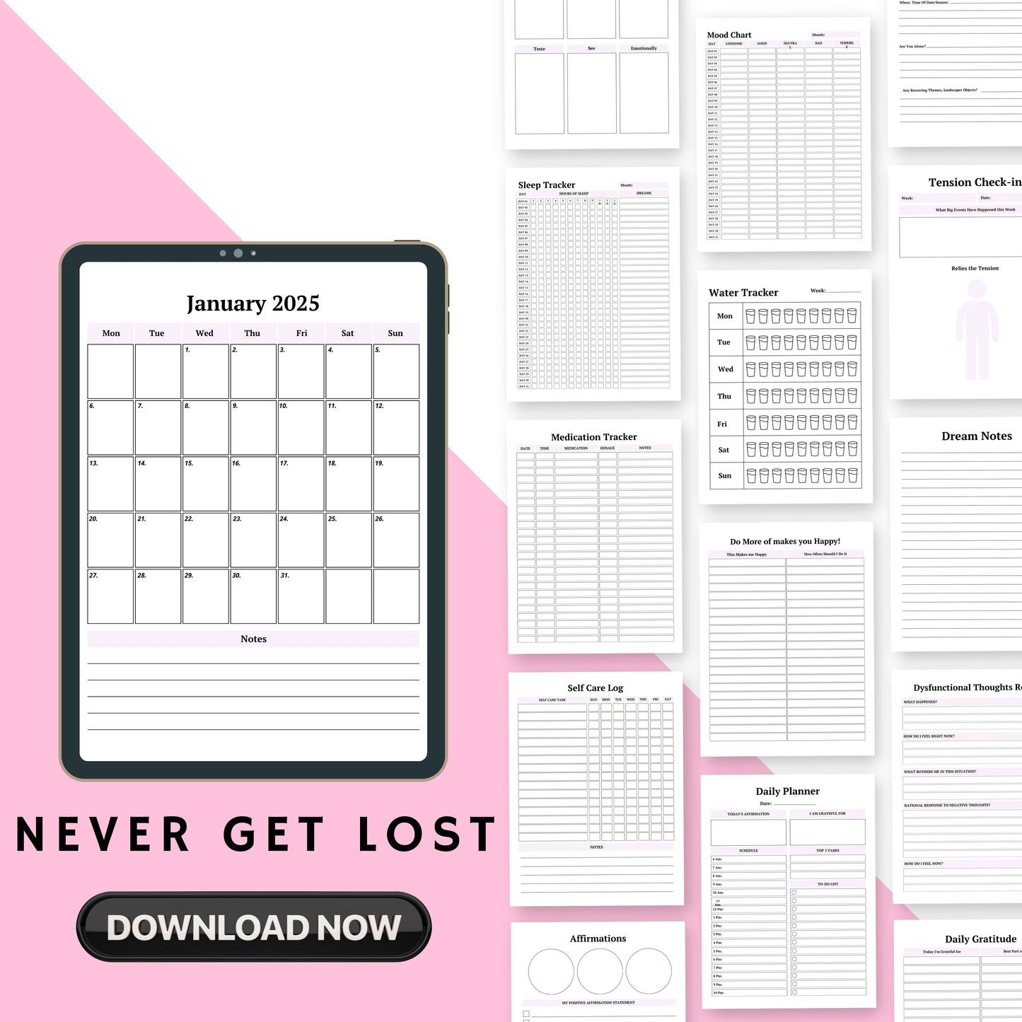 Anxiety & Depression Journal Bundle