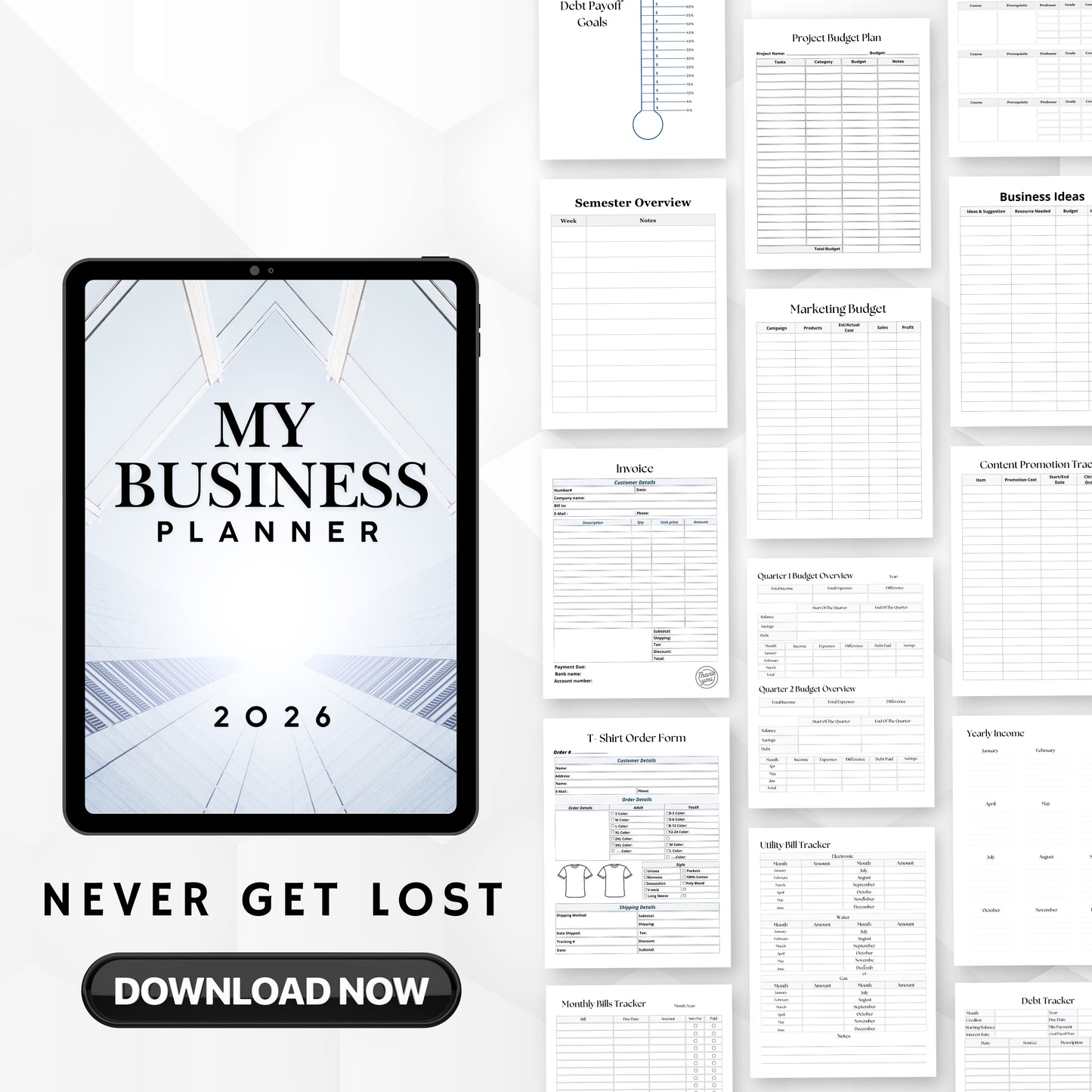 All In One Business Planner Bundle 2026