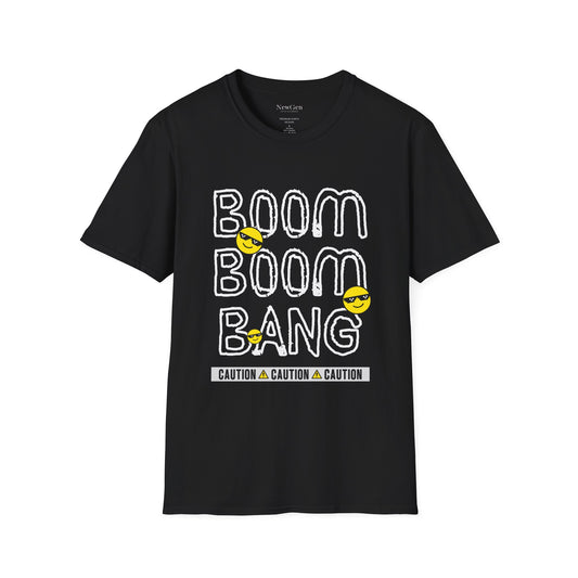 Boom Boom Bang - Funny Attitude Cool Emoji Statement Artwork Tee