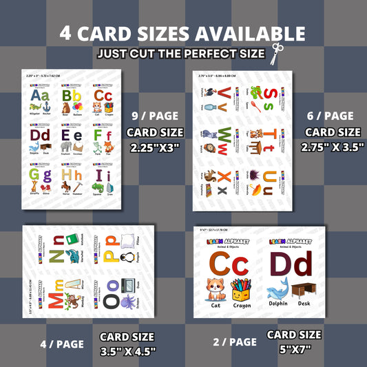 Animals & Objects Alphabet Flashcards