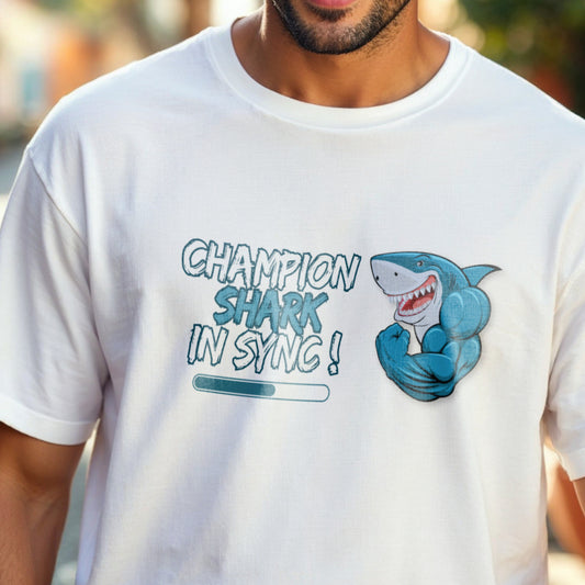 Champion Shark In Sync - Funny Motivational Loading Statement Artwork