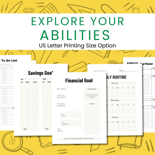 Goal Achieving Planner Bundle