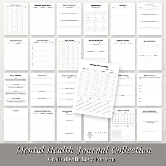 Mental Health Planner & Journal Bundle