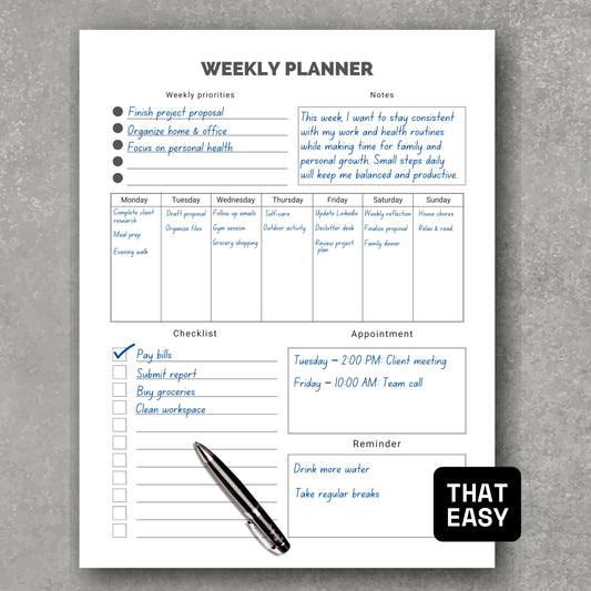 Weekly Planner PDF V1