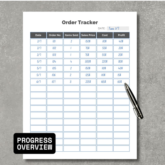 Orders Tracker PDF
