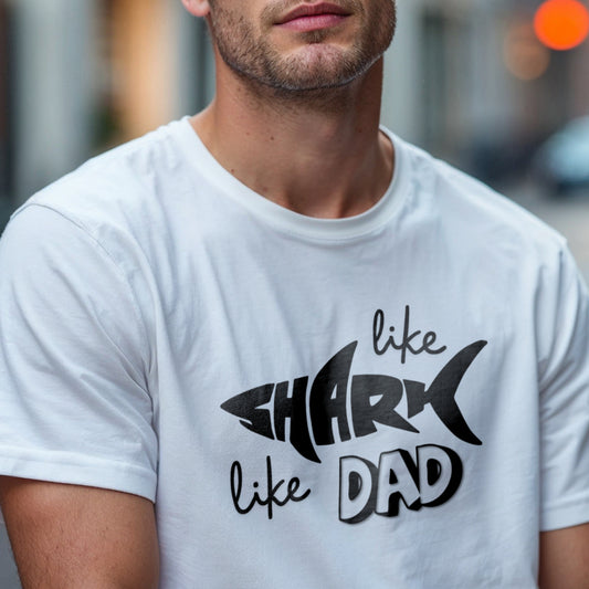Like Shark Like Dad - Funny Father's Day Statement Artwork