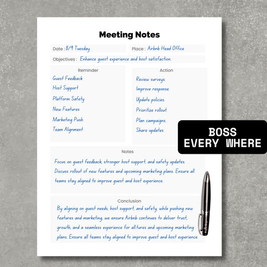 Meeting Notes' Paper V1