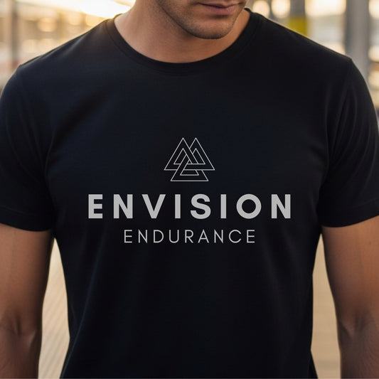 Envision Endurance - Geometric Mountain Minimalist Statement Artwork