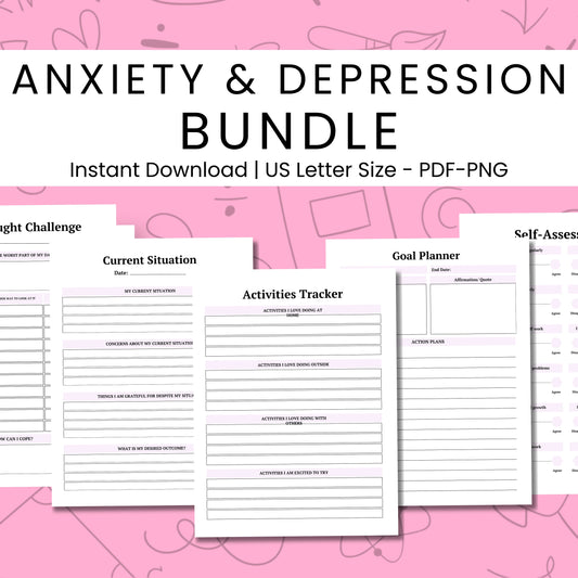 Anxiety & Depression Journal Bundle