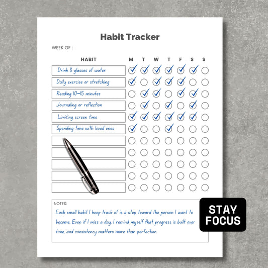 Personal Habit Tacker PDF V1