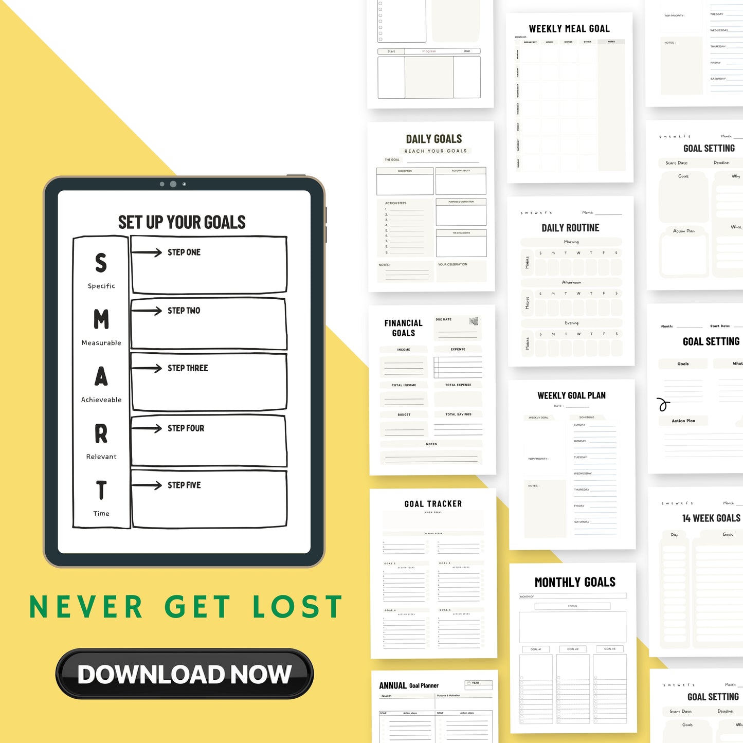 Goal Achieving Planner Bundle