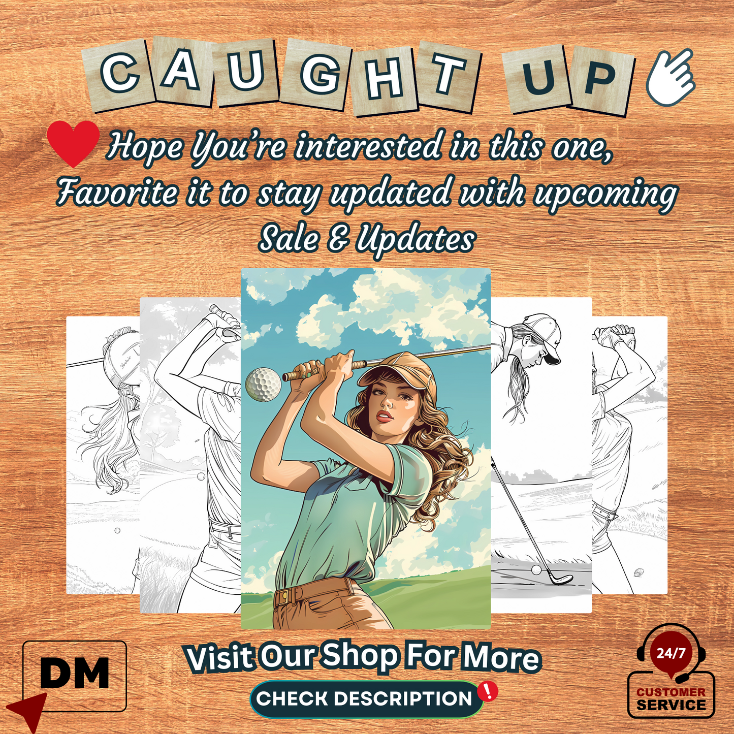 Golf Girlie Sport Coloring Pages