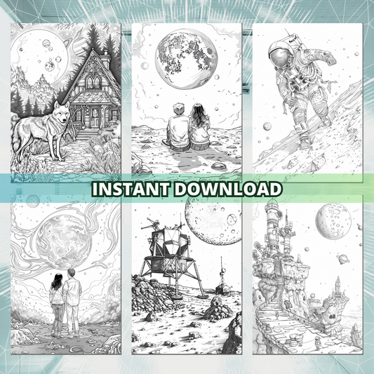 Moon Life Discovery Coloring Pages