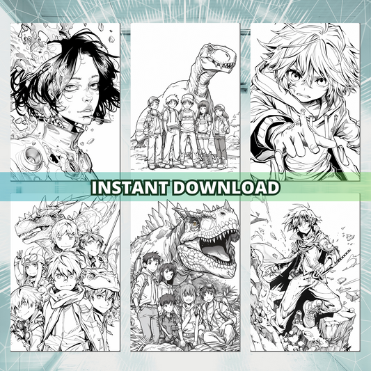 Anime Adventures' Guys Coloring Pages