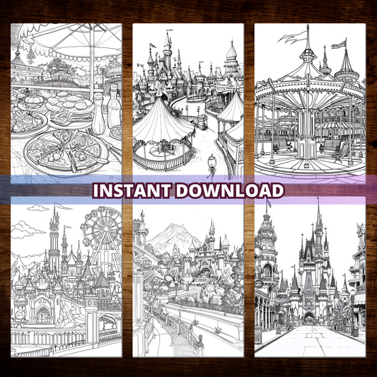 Theme Park Coloring Pages