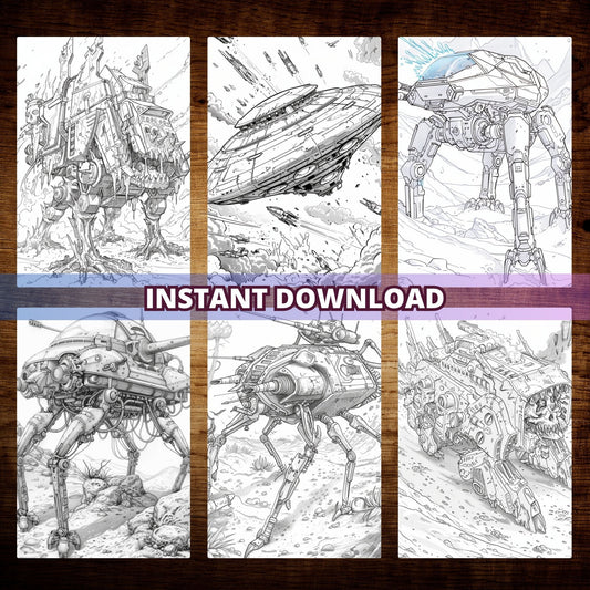 Futuristic Tanks Coloring Pages