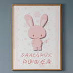 Graceful Power - Minimalist Bunny Winter Wall Art