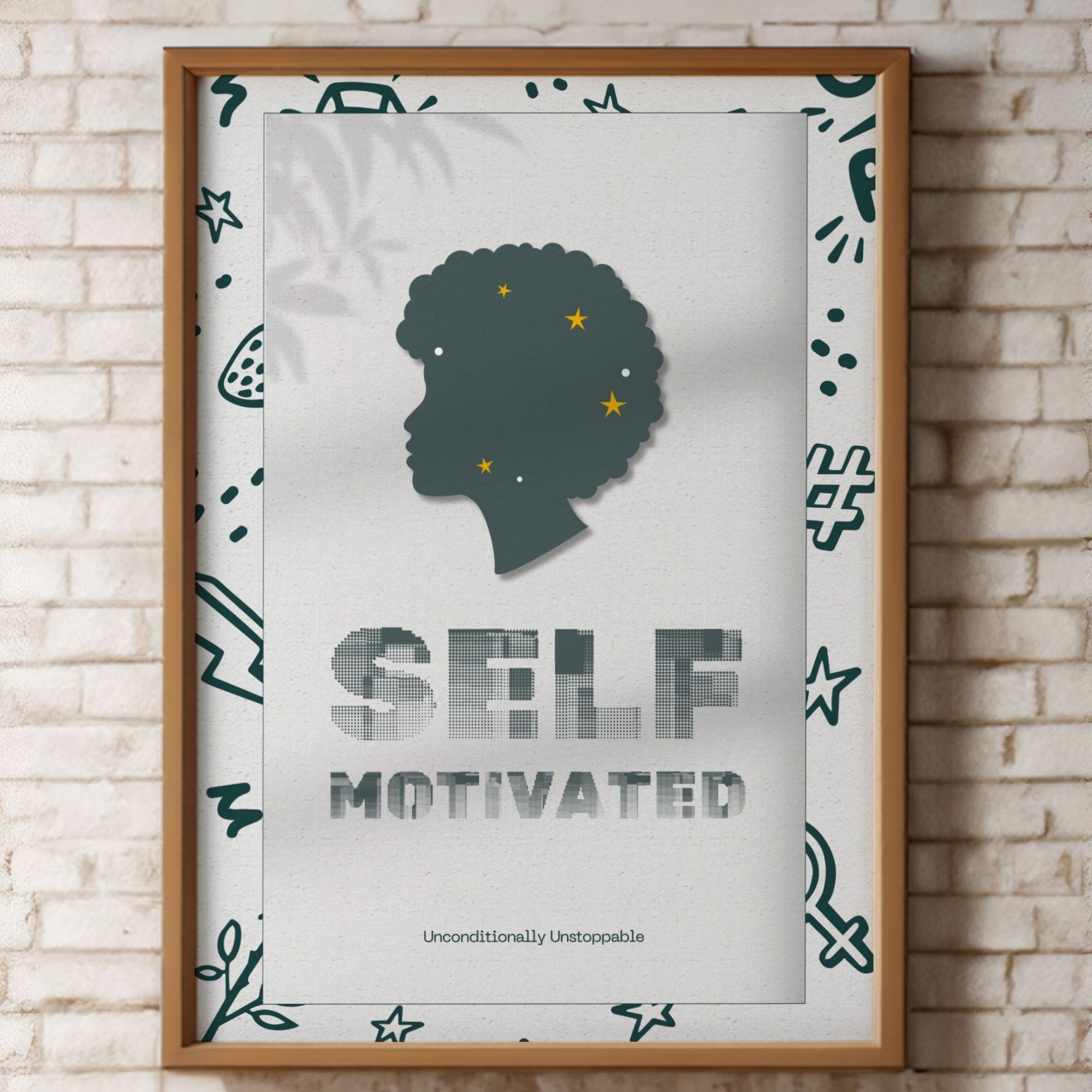 Self Motivated - Modern African American Empowerment Wall Art
