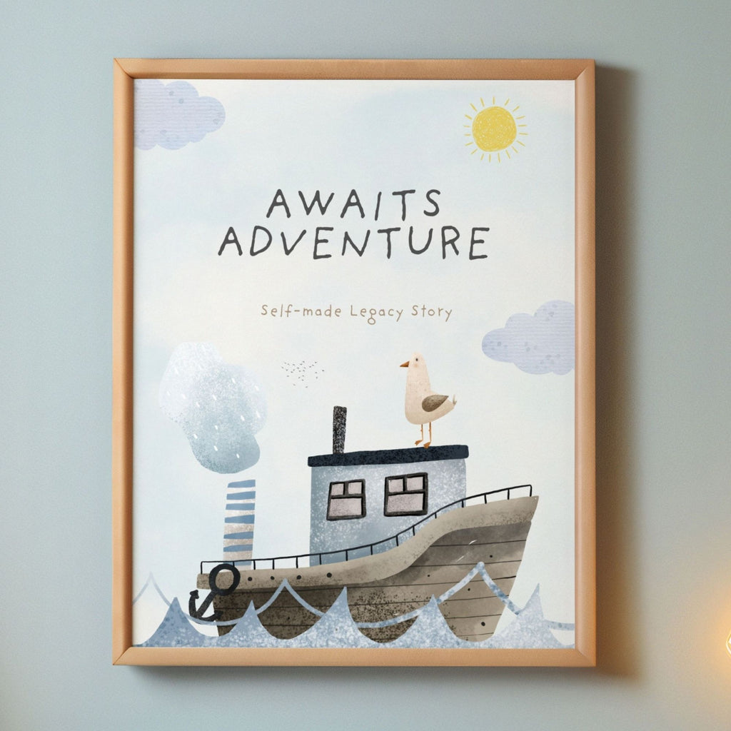 Adventure Awaits  - Whimsical Nautical Wall Art for Dreamers