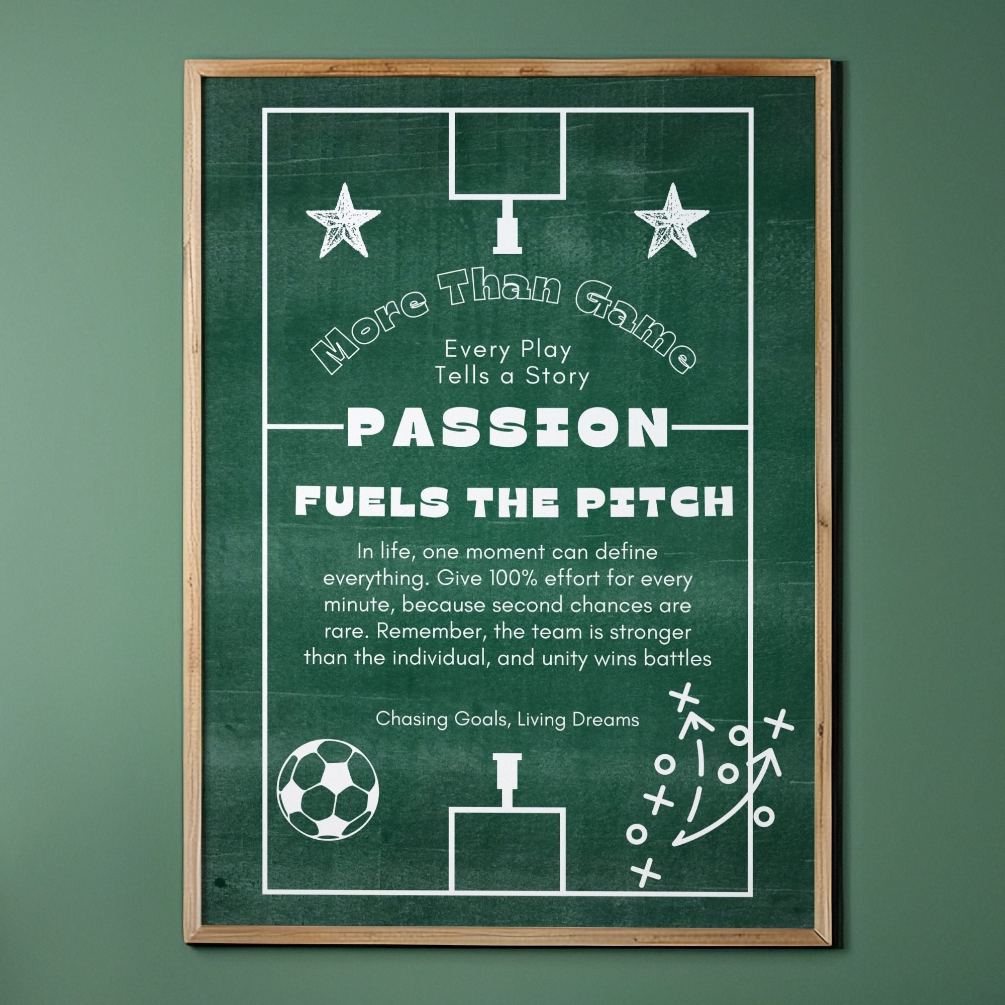 More Than Game - Passion Fuels The Pitch Soccer Wall Art