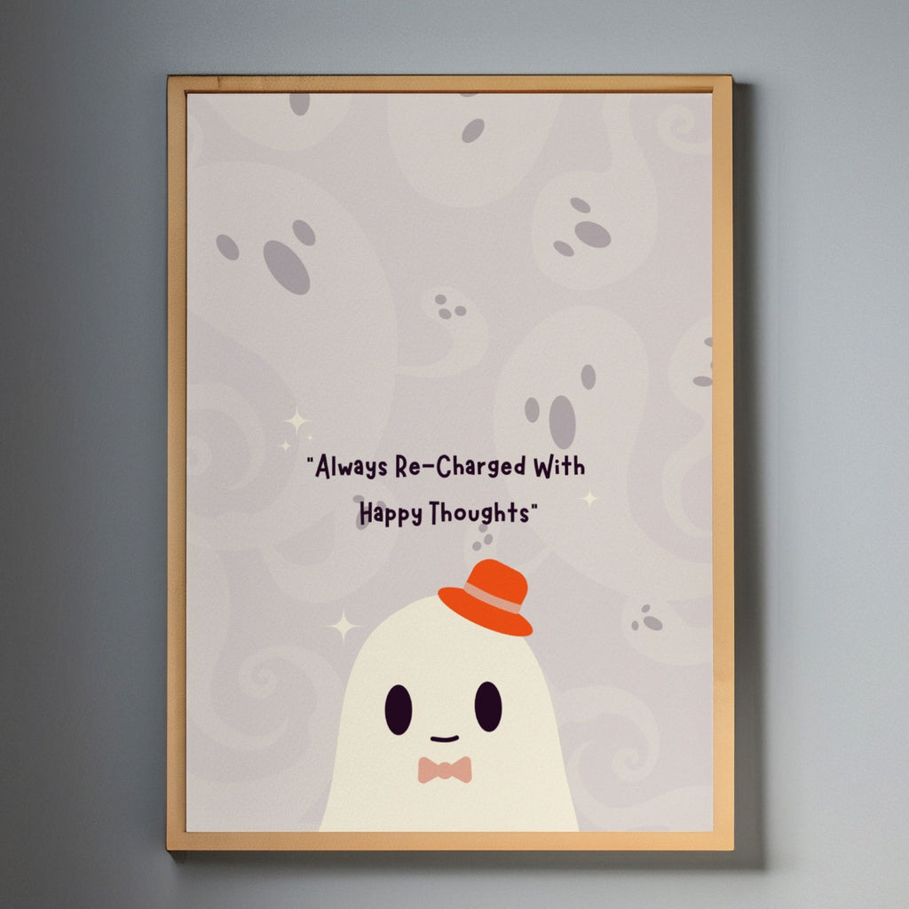 Always Recharged With Happy Thoughts - Positive Character Wall Art