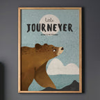 Little Journeyer - Adorable Nursery Wall Art with Woodland Bear