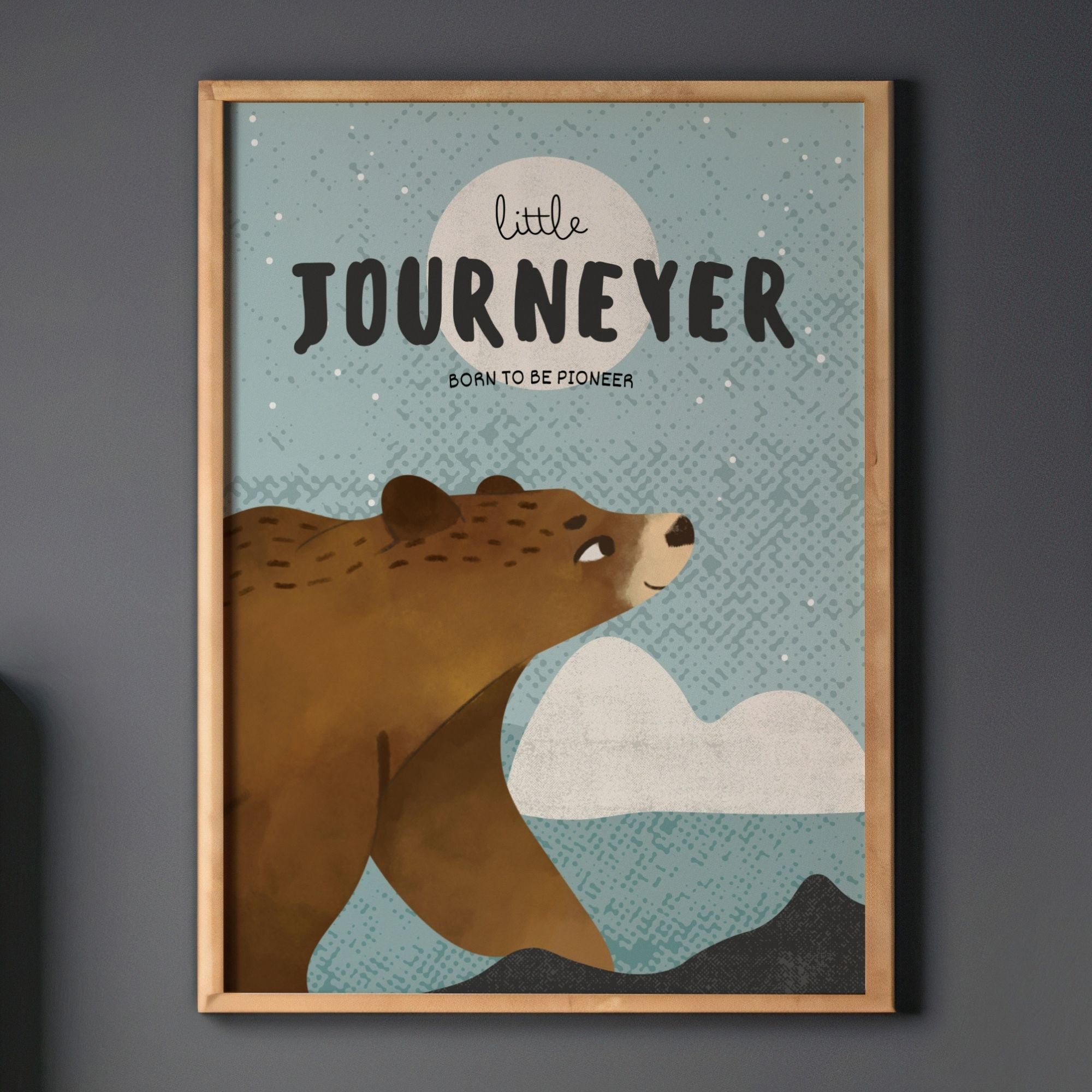 Little Journeyer - Adorable Nursery Wall Art with Woodland Bear