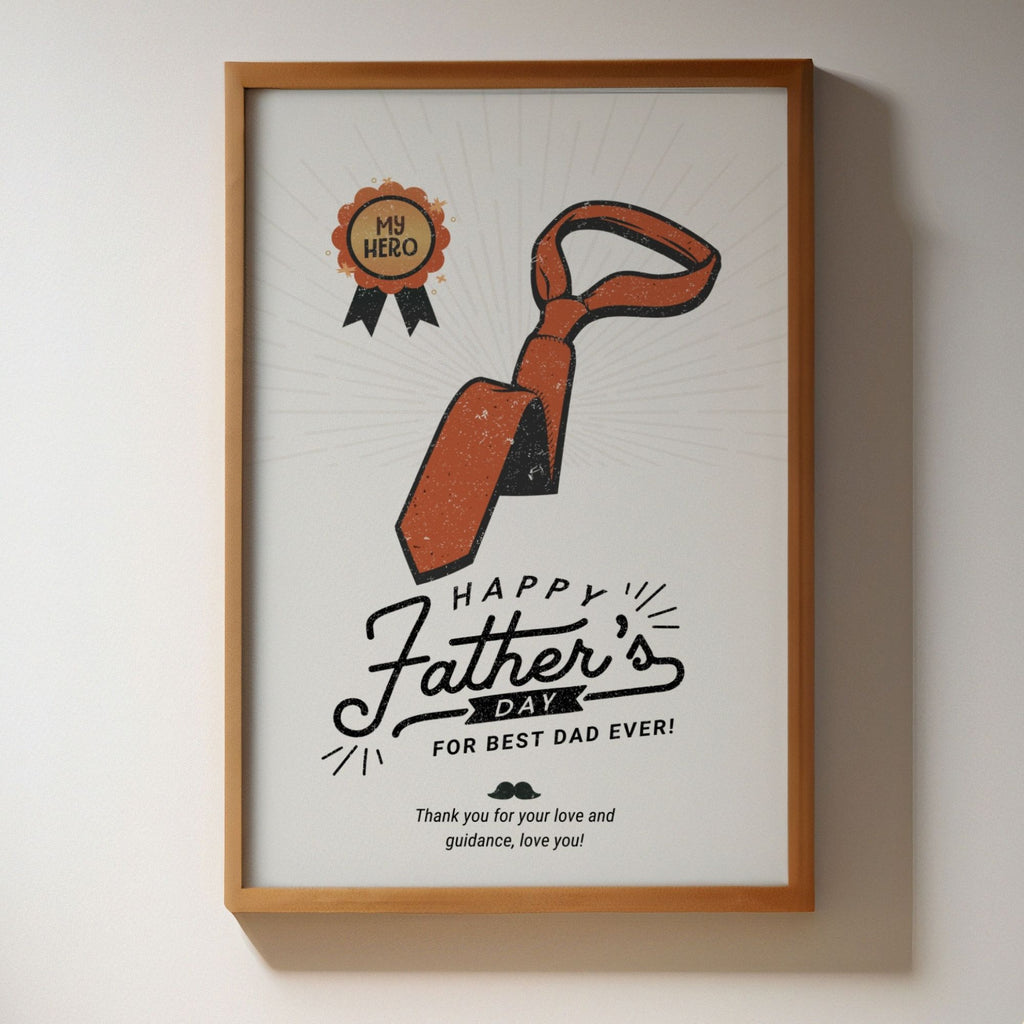 Happy Father's Day - Premium Wall Art for Best Dad Ever