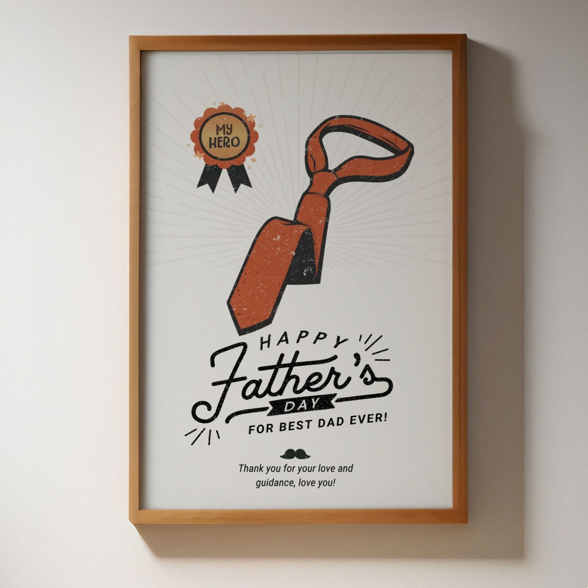 Happy Father's Day - Premium Wall Art for Best Dad Ever