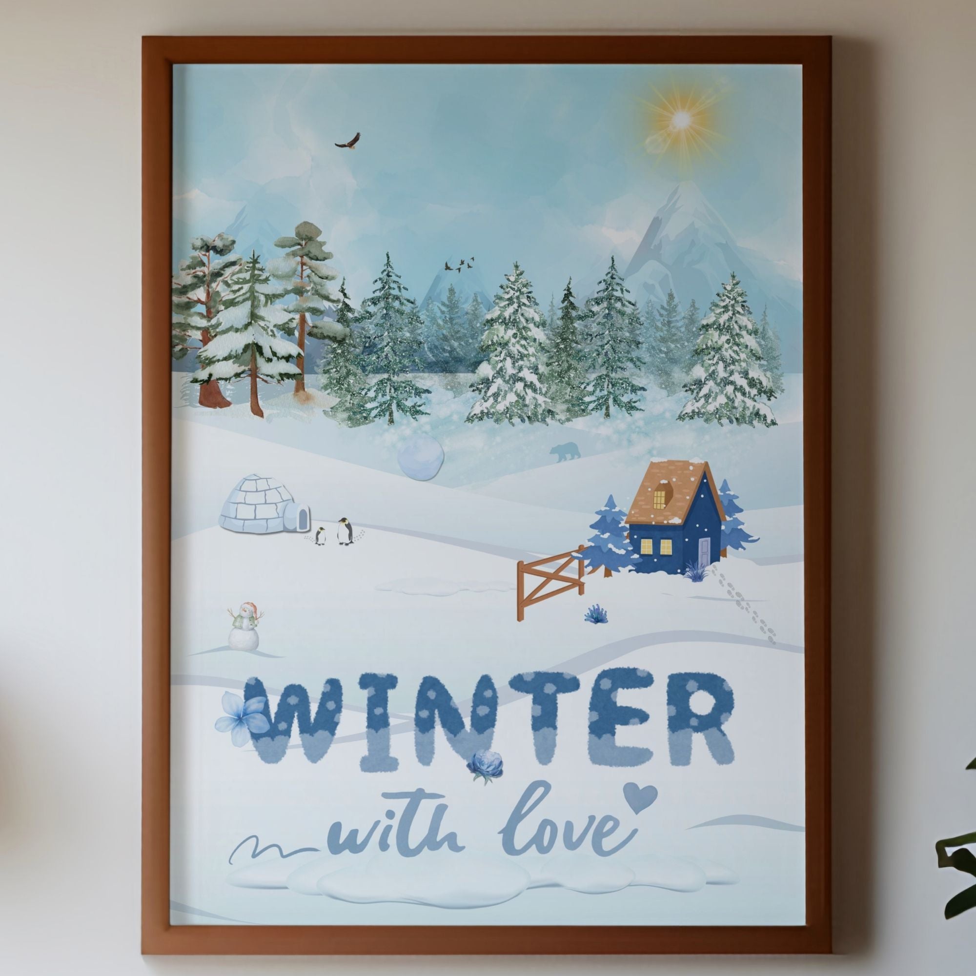 Winter With Love - Cozy Iced Time Landscape Wall Art