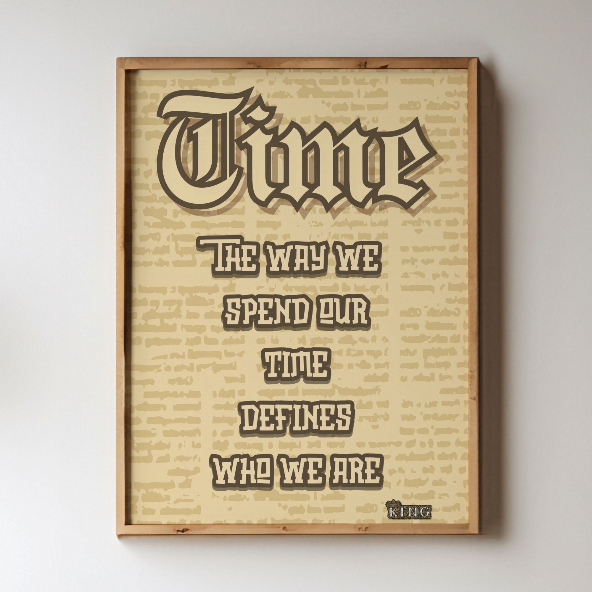 Time Defines Who We Are - Gothic Wisdom Wall Art