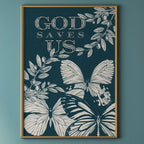 God Saves Us - Faith Butterfly & Olive Branch Wall Art