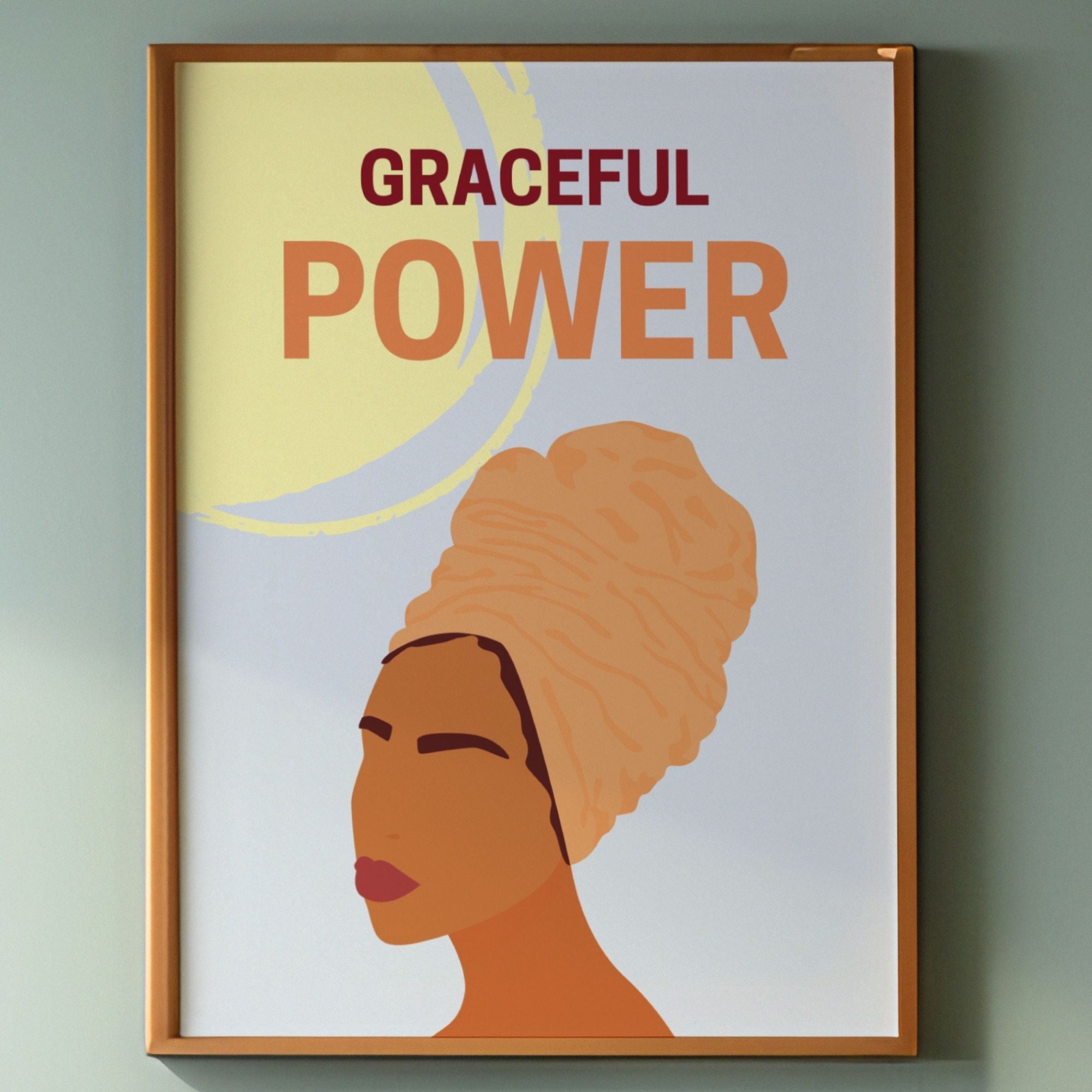 Graceful Power - African Woman Empowerment Wall Art