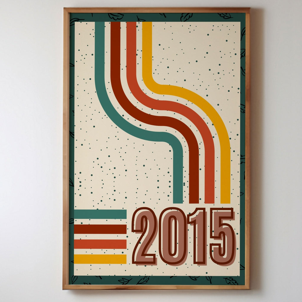 2015 Retro Wave Abstract Wall Art