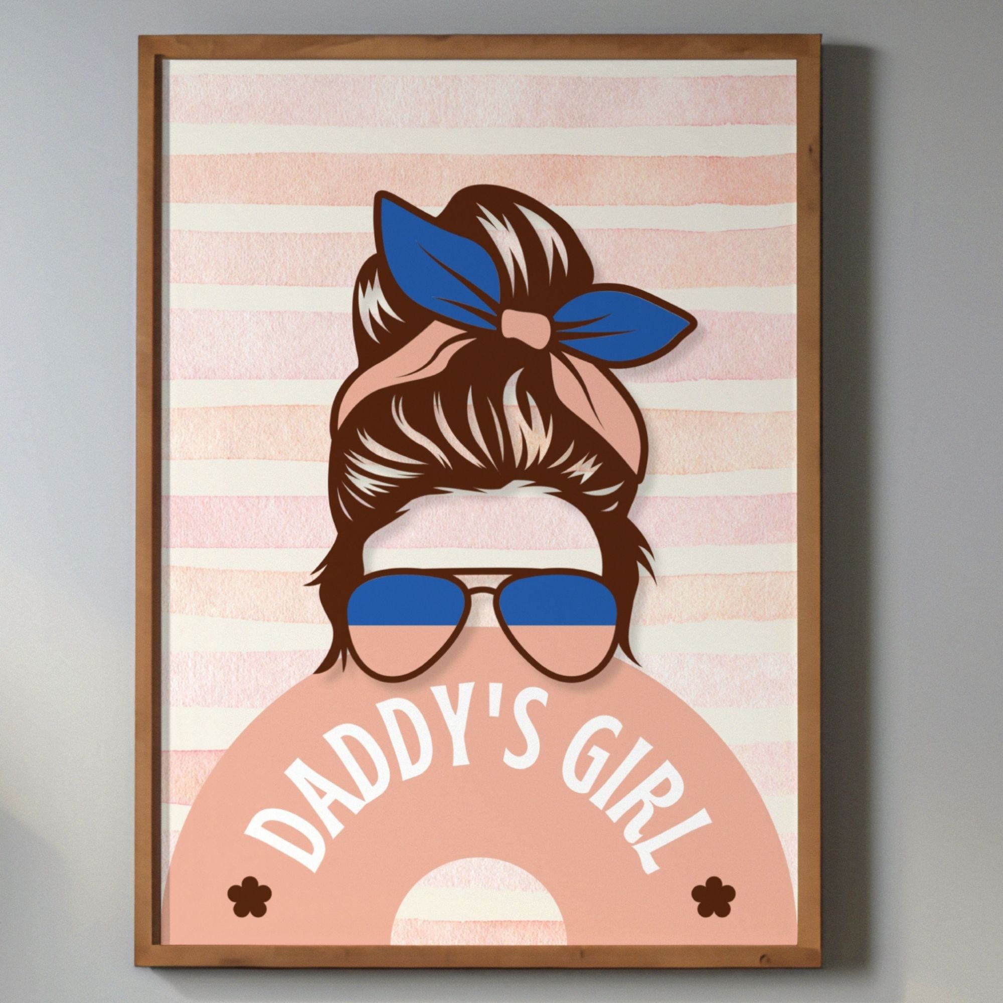 Daddy's Girl - Retro Fashion Illustration Wall Art
