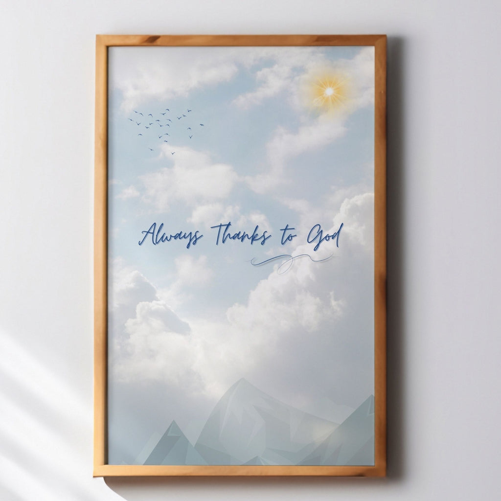 Always Thanks to God - Heavenly Gratitude Wall Art
