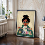 Courageous Soul - Retro African American Empowerment Wall Art | Soulful Portrait Poster