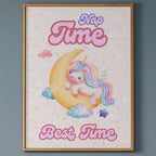 Nap Time Best Time - Dreamy Unicorn Nursery Wall Art