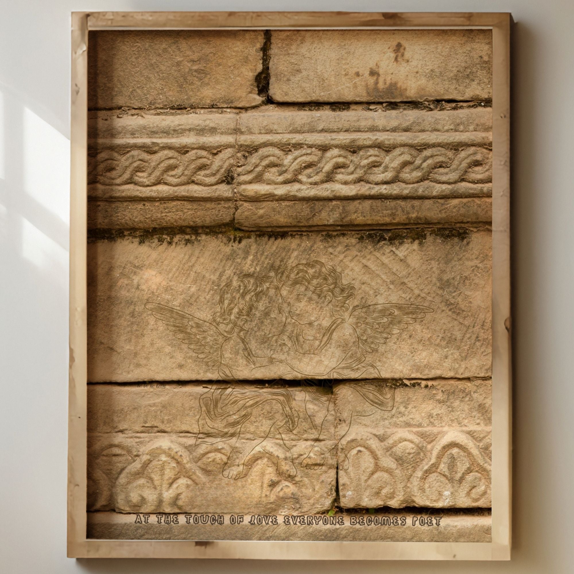 At The Touch Of Love Everyone Becomes Poet - Romantic Stone Carving Wall Art