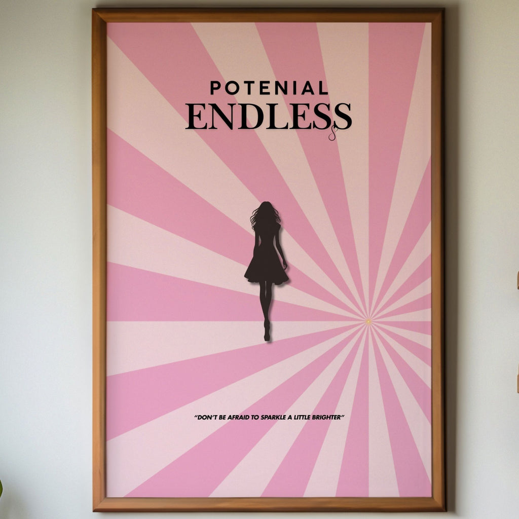 Potential Endless - Retro Empowerment Wall Art