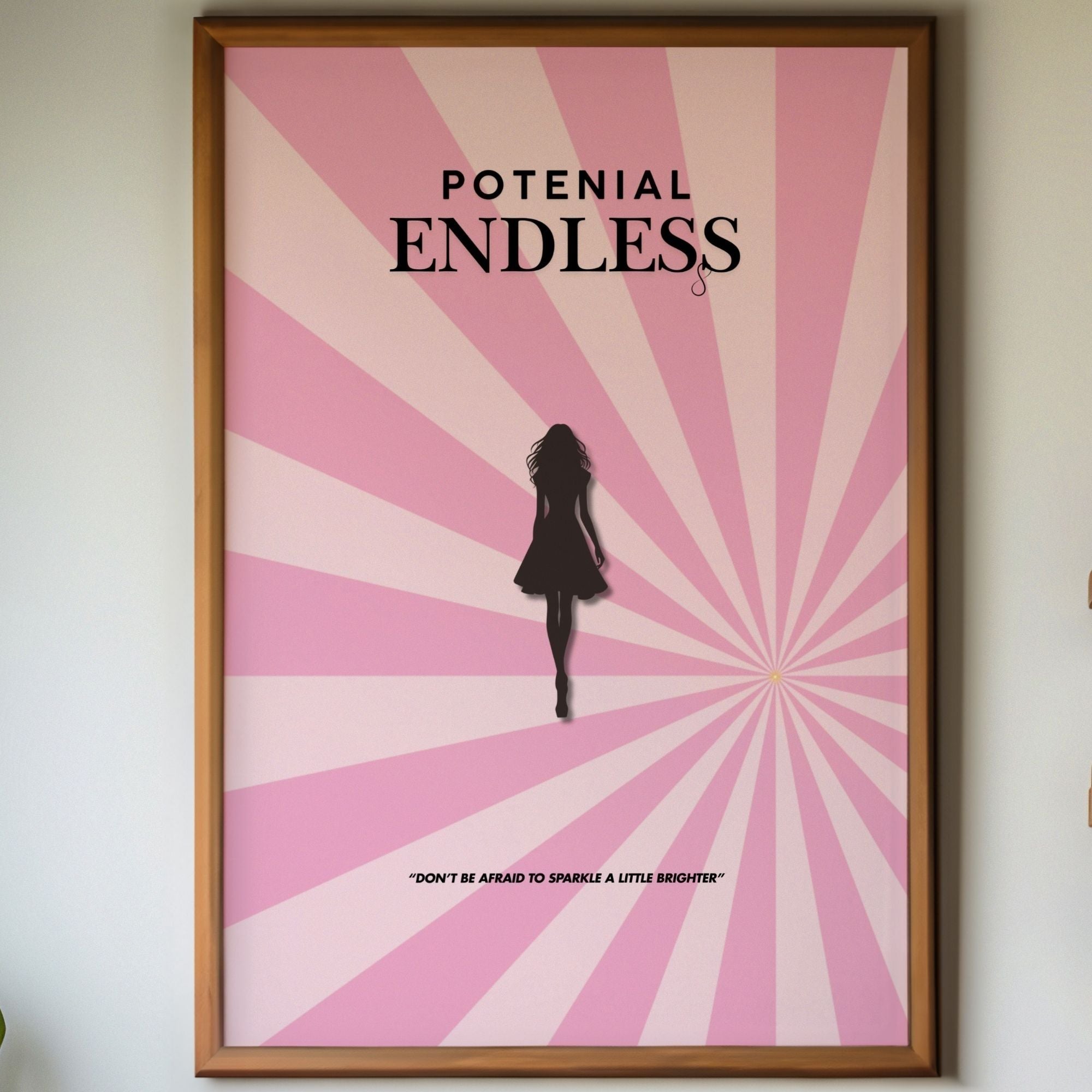 Potential Endless - Retro Empowerment Wall Art