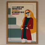 Success Through Consistency - Motivational Wall Art