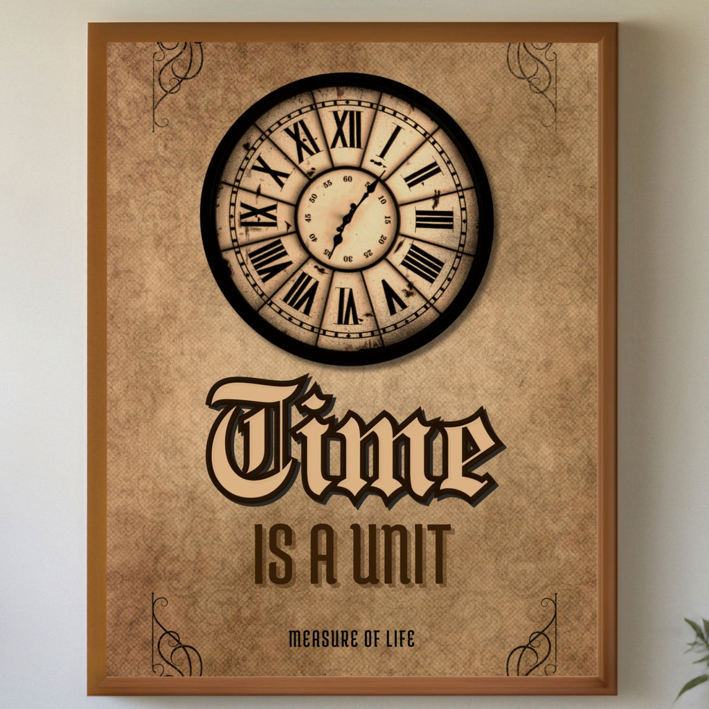 Time Is A Unit - Measure Of Life Vintage Wall Art