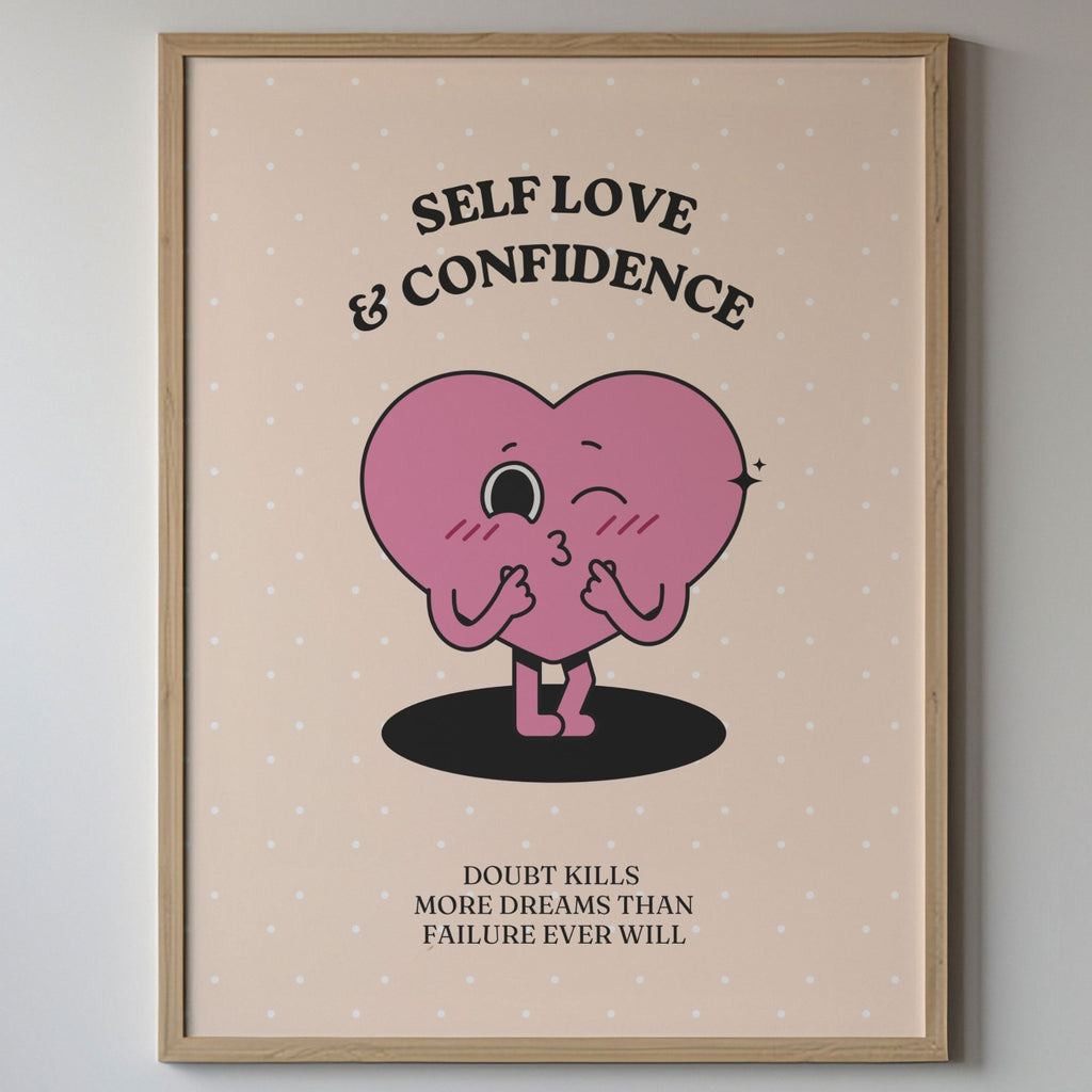Self Love & Confidence - Empowering Heart Wall Art