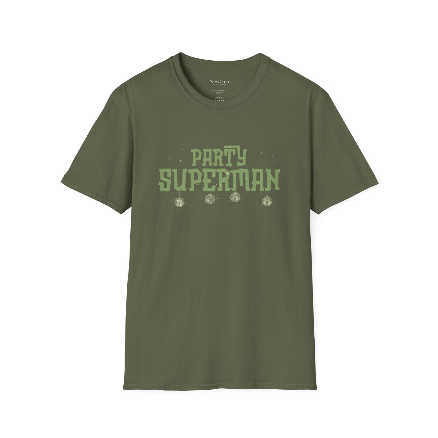 Party Superman - Disco Ball Celebration Statement Artwork Tee