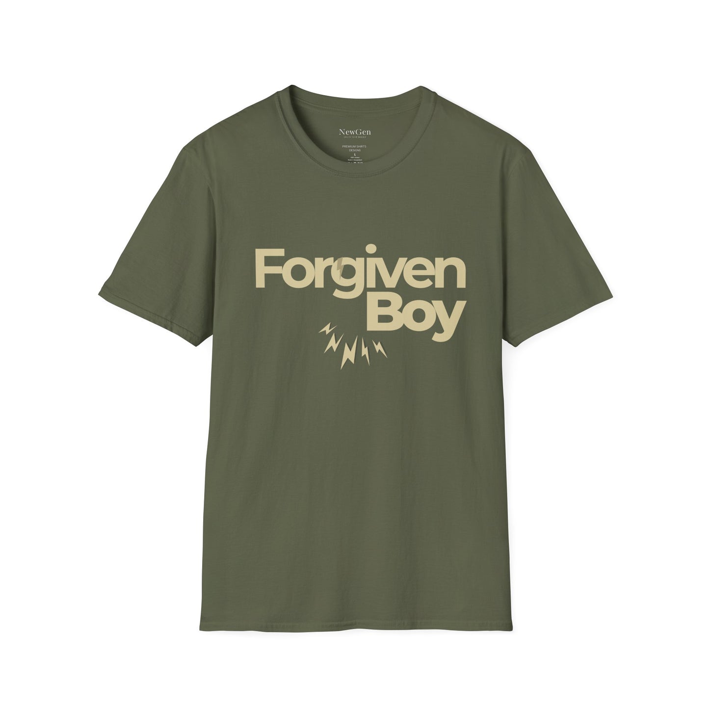 Forgiven Boy - Faith-Based Redemption Statement Artwork Tee