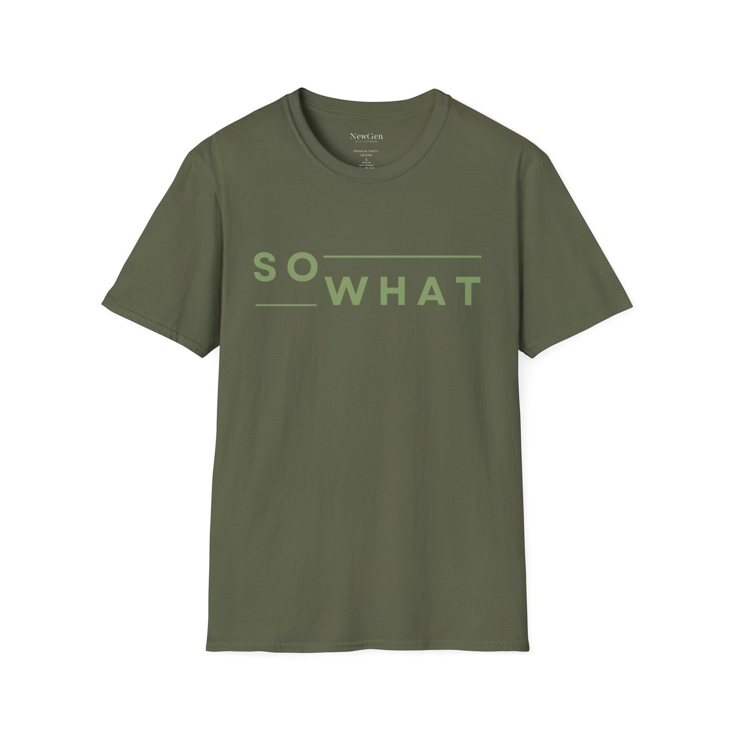 So What - Minimalist Attitude Statement Artwork Tee