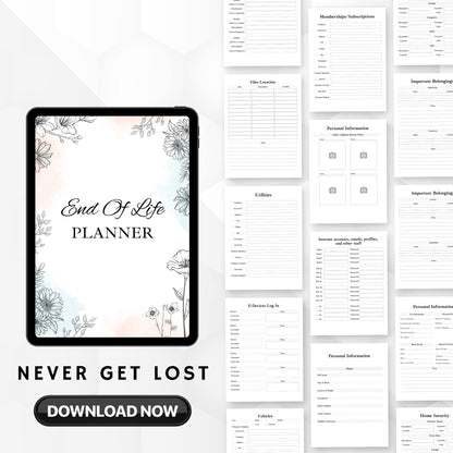 End Of Life Planner & Journal Bundle