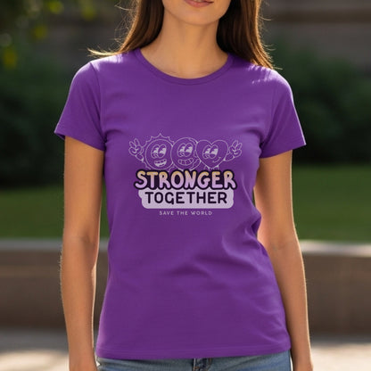 Stronger Together Save The World - Unity Teamwork Collaboration Empowerment Statement Artwork
