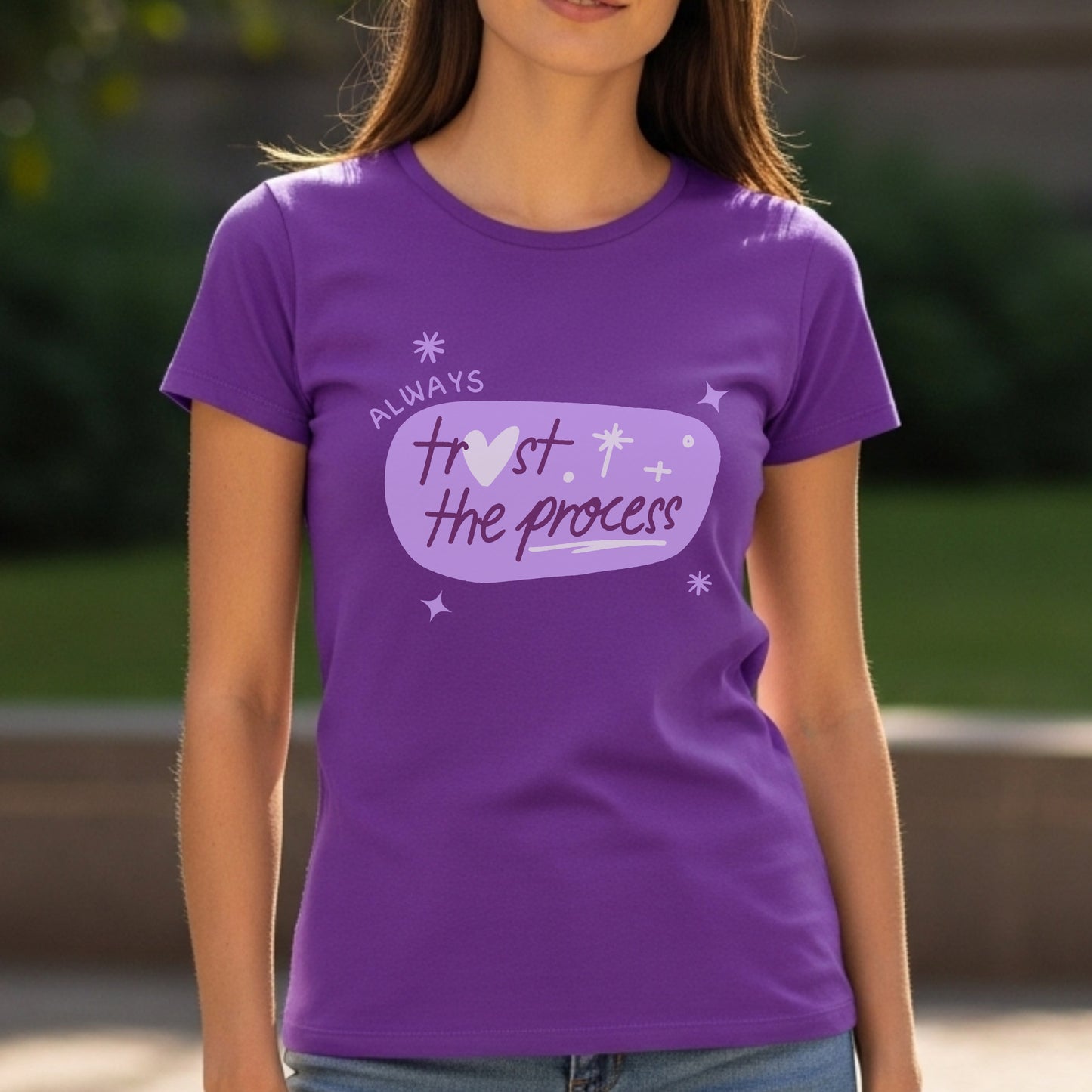 Always Trust The Process - Retro Orange Motivational Growth Mindset Statement Artwork